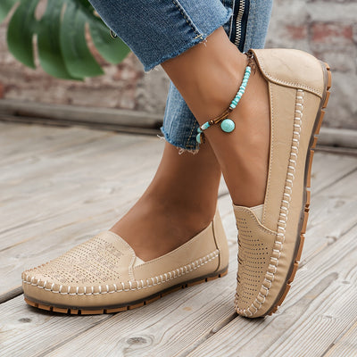 Vintellea™ – Elegante Damen Loafer mit Retro Perforation