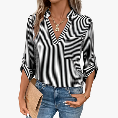 Gestreifte Elegante Damen Bluse
