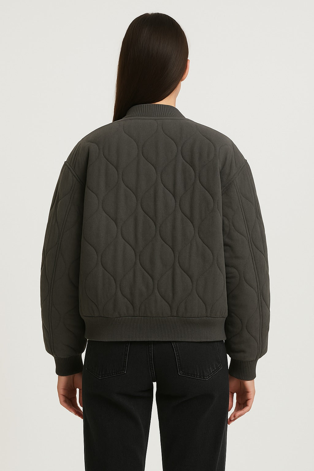 Oversized Damen Bomberjacke – Übergangsjacke mit Reißverschluss