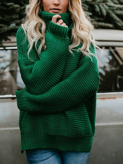 Rollkragen-Strickpullover für Damen
