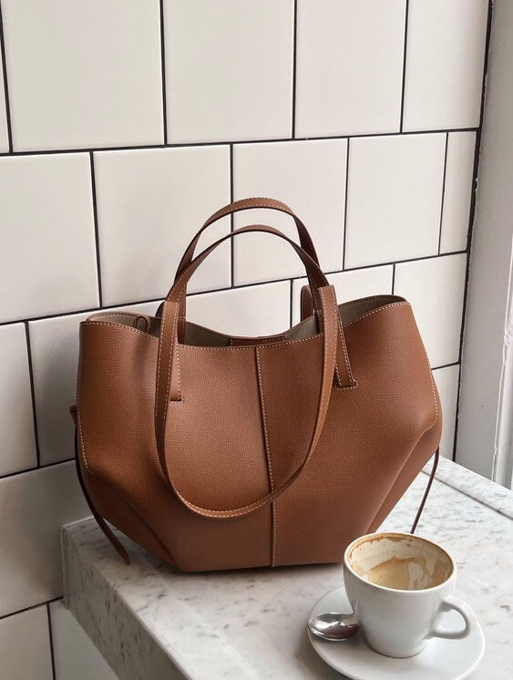 Camille - Vintage Cabas Tasche für Frauen Elegant und Praktisch