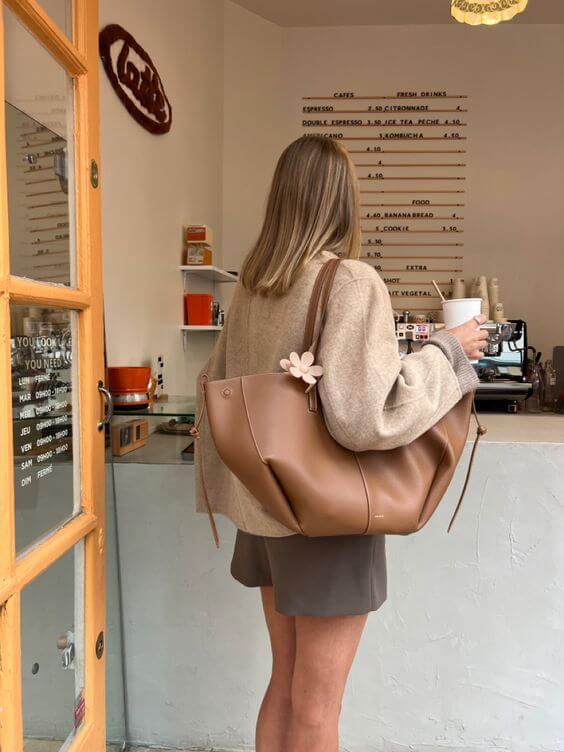 Camille - Vintage Cabas Tasche für Frauen Elegant und Praktisch