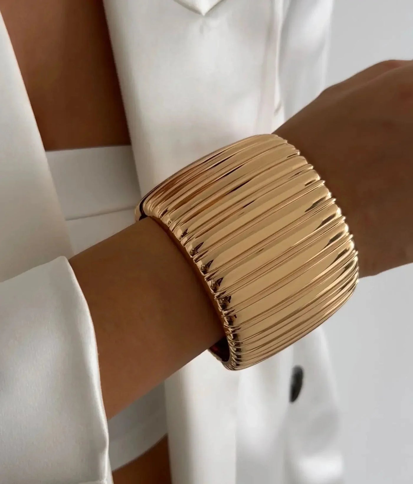 Exklusives Damen Armreif Set Breit Gold