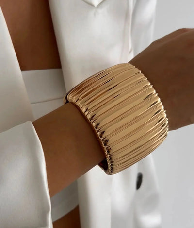 Exklusives Damen Armreif Set Breit Gold