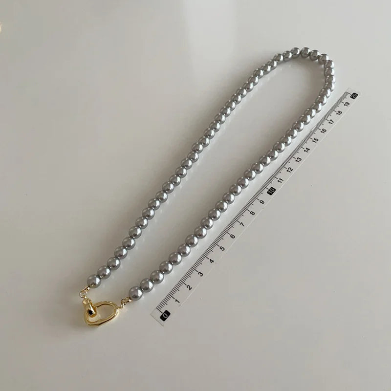 Elegante Vintage Perlen Damen Halskette mit Quaste