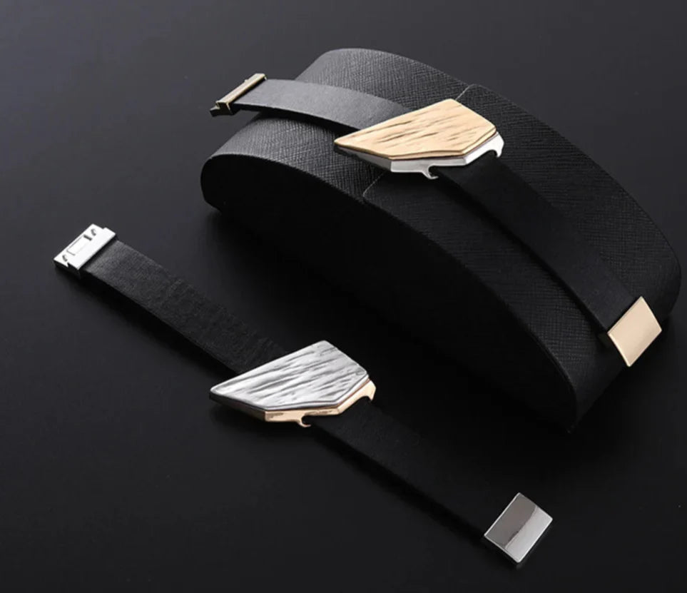 Geometrisches Damen Armreif Vintage Punk Style mit Magnetverschluss