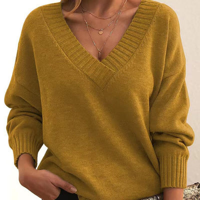 Joelle | Lässiger Pullover mit V-Ausschnitt