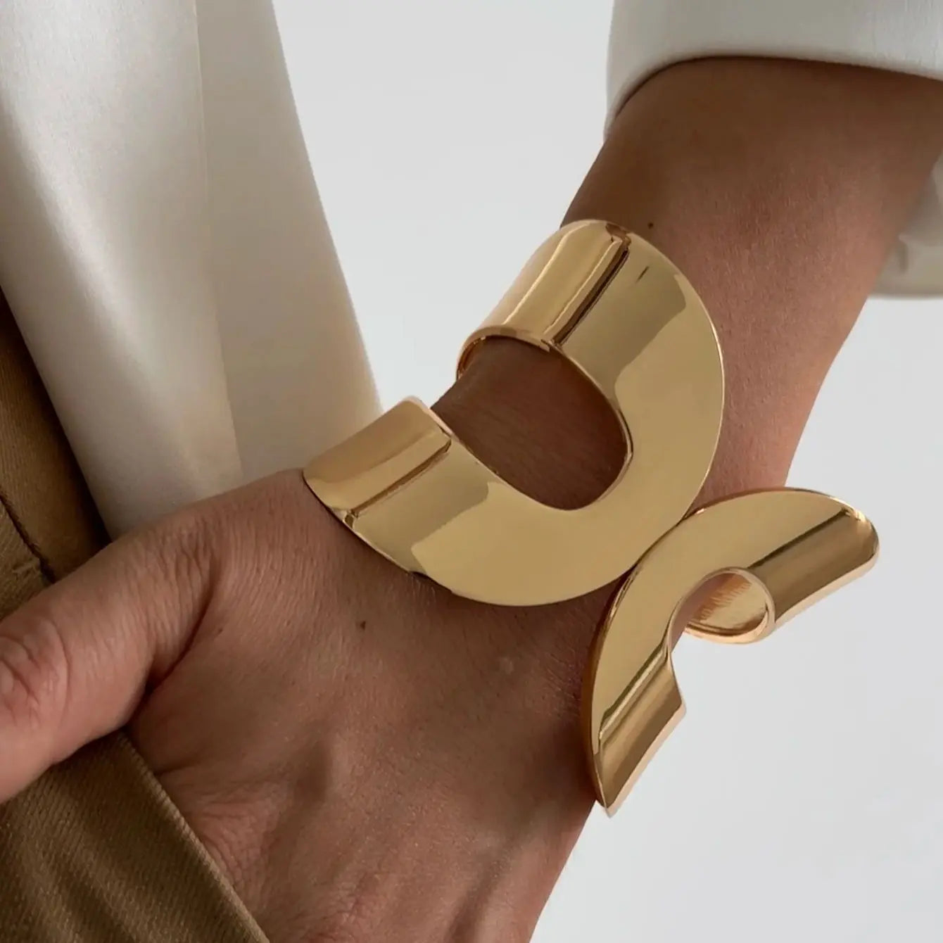 Exklusives Damen Armreif Set Breit Gold