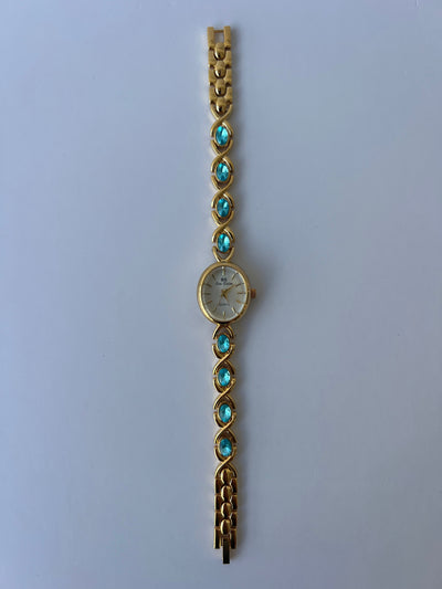 Vintage Diamant Gold Damen Armbanduhr