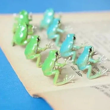 FrogGlam - Eleganter Baumpfauenring und Ohrringe