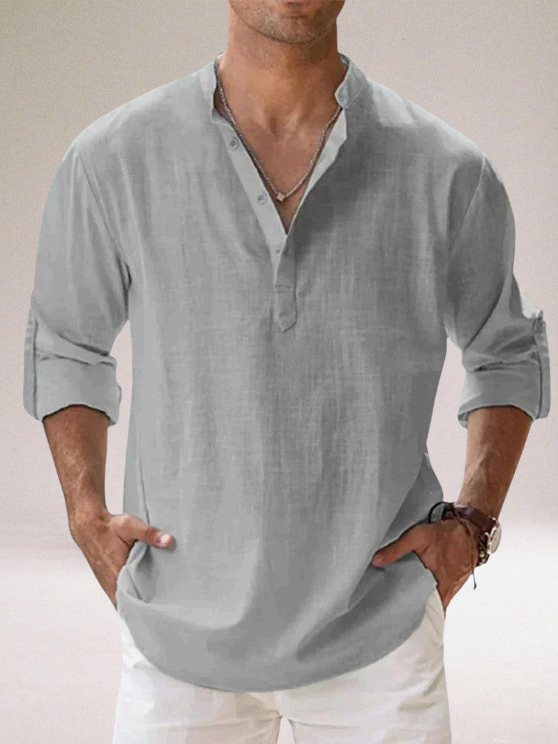 Oronzo™ | Elegantes Leinenhemd mit Knöpfen