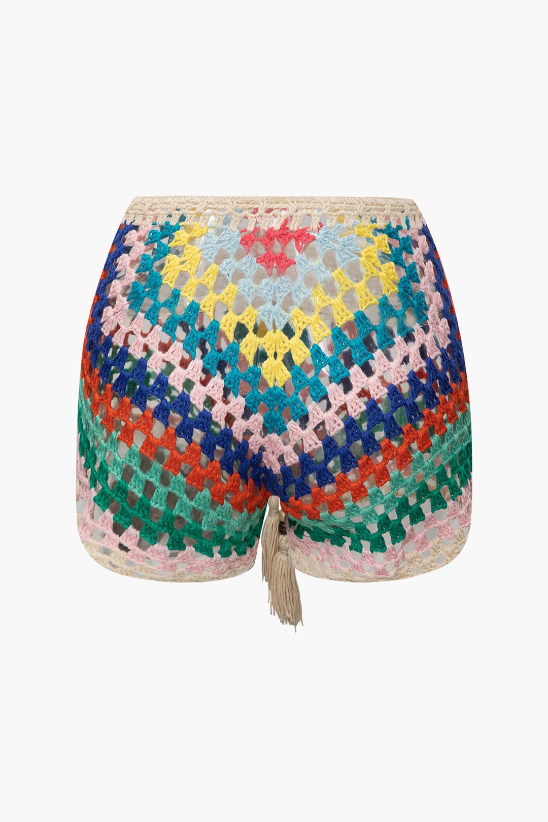 Naila | Boho-Strick-Zweiteiler mit Bustier & Shorts