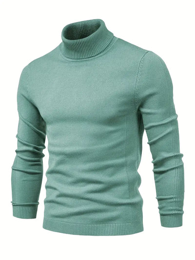 Pullover Herren Rollkragen Slim Fit | Langarm Smart Casual