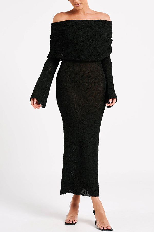 Emma | Bouclé Maxi Kleid