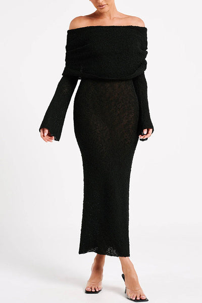 Emma | Bouclé Maxi Kleid