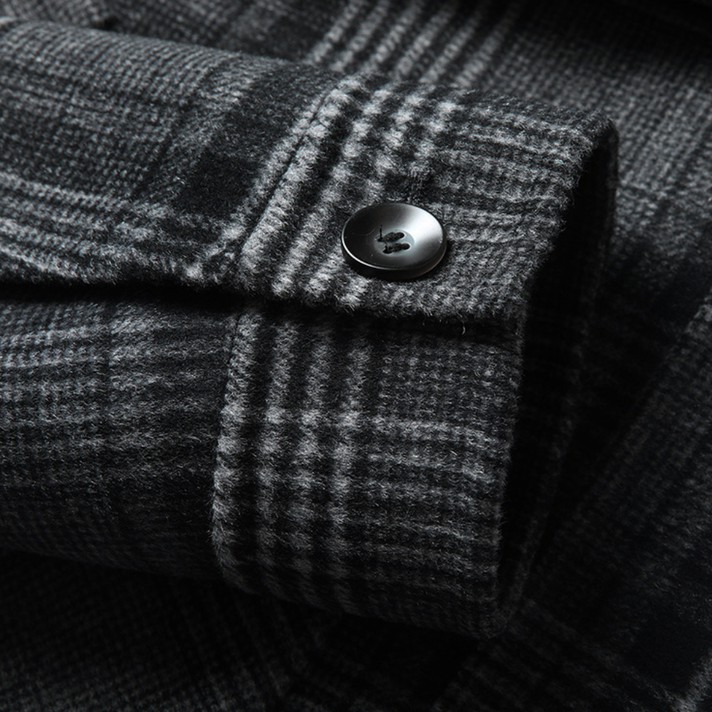 Joshua | Eleganter Karierter Mantel, stilvoll und warm für Männer