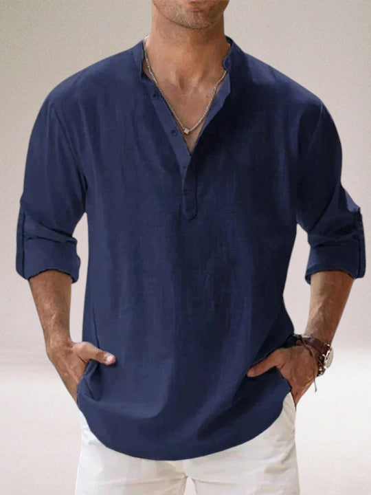 Oronzo™ | Elegantes Leinenhemd mit Knöpfen