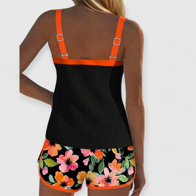 Isabelle | Bequemer Tankini mit Blumenmuster