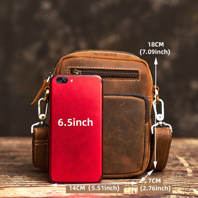 Henrik | Premium Rindsleder Vielseitige Hüft- und Umhängetasche