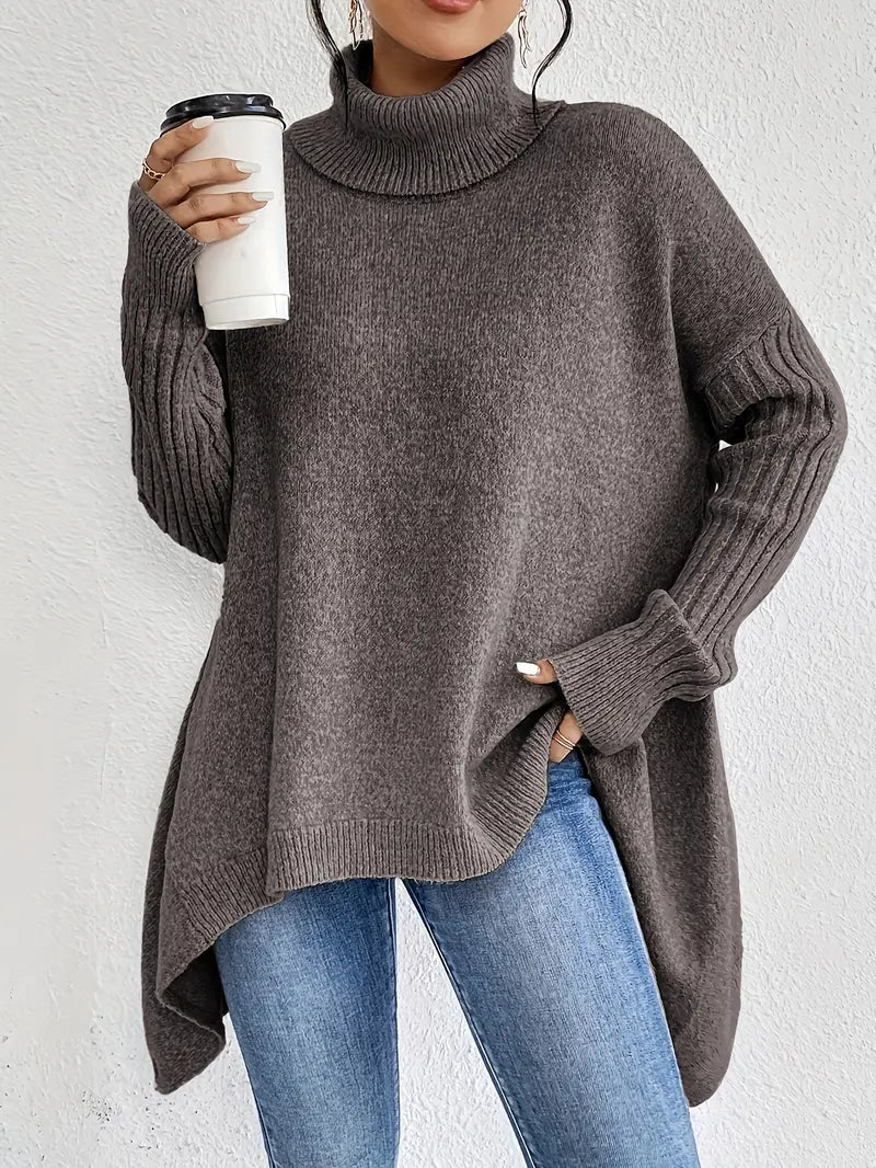 BRIGITTE – LANGER ROLLKRAGENPULLOVER