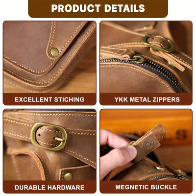 Damarion | Stylische echte Rindsleder Bauchtasche