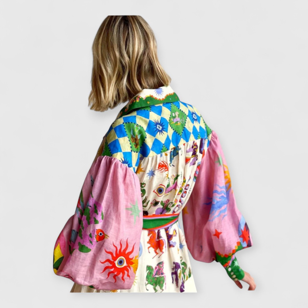 Nele | Elegantes buntes Kleid