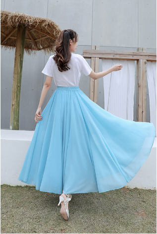 Ingrid - Langer Chiffonrock