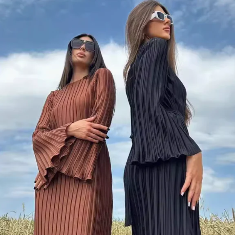 Christel™ – Ausgestellte Ärmel Elegantes Kleid