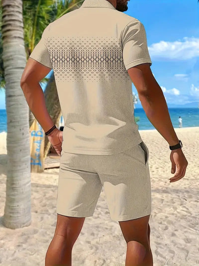 Zackary – Sommer Liches kurzärmliges Zweiteiler Set