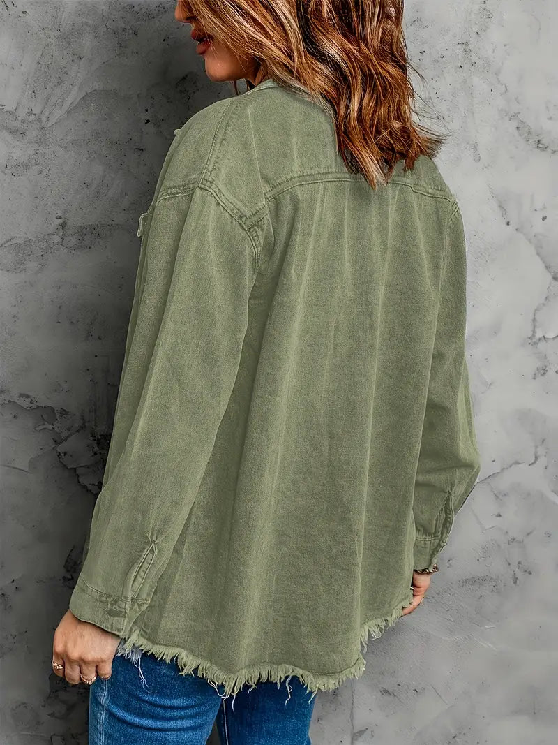 Malika - Langärmelige Denim Jacke