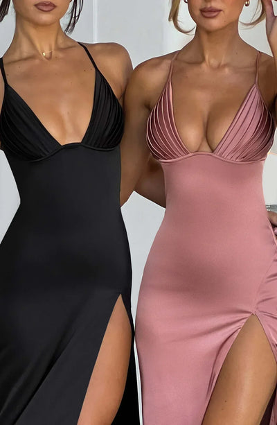 Elegantes Midikleid Mit Spaghettiträgern