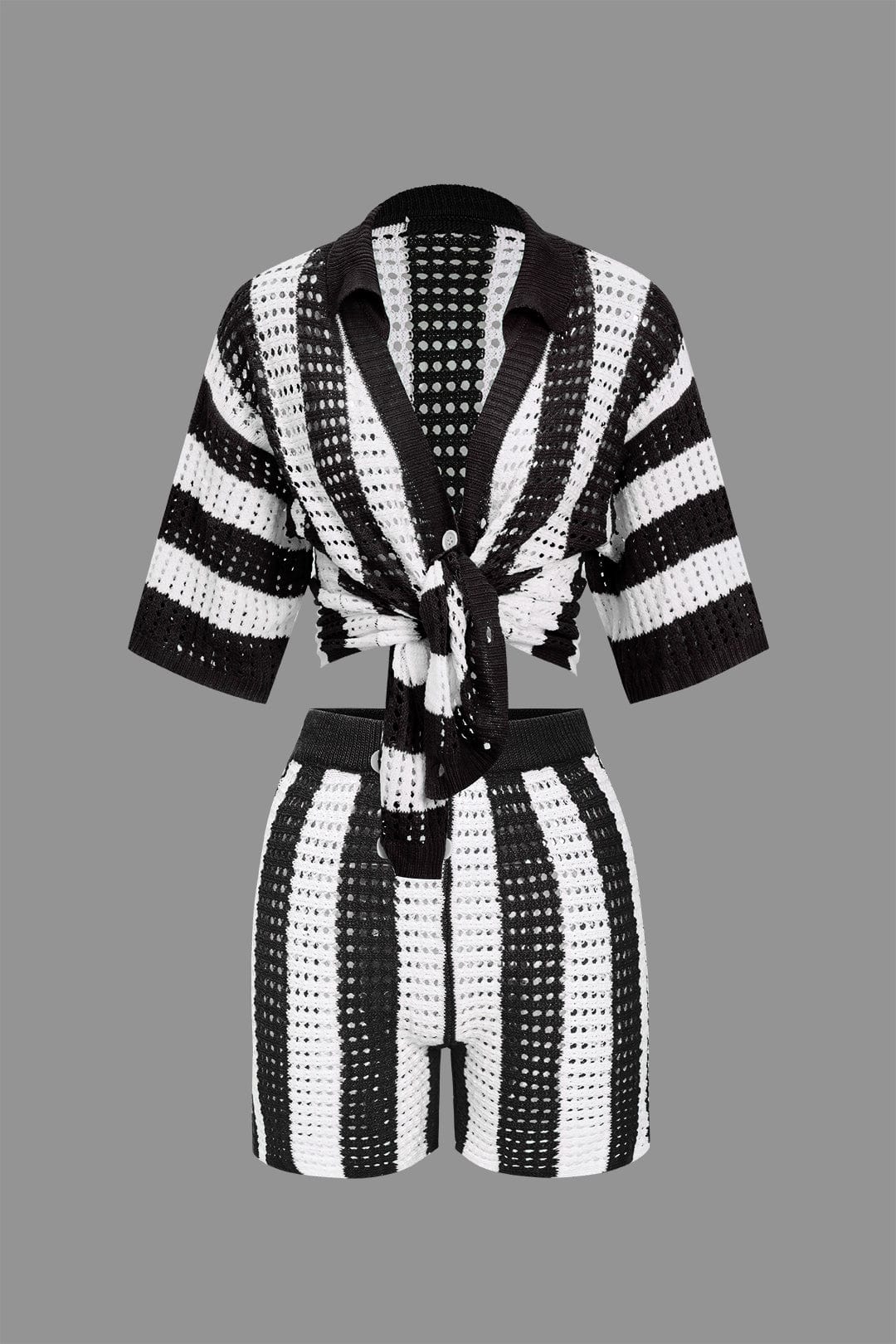 Noemi | Stylisches Häkel-Zweiteiler-Set mit Streifenmuster