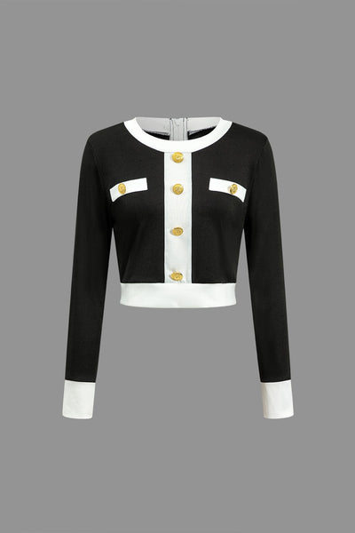 Karina | Elegantes Zweiteiler-Set mit Button-Detail & Minirock