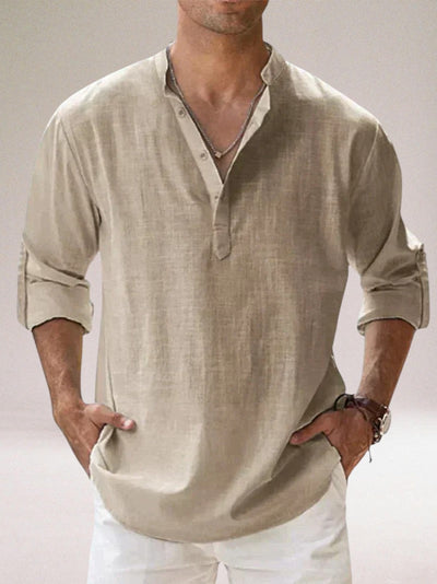 Oronzo™ | Elegantes Leinenhemd mit Knöpfen