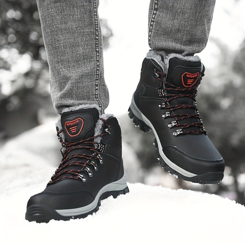 Winterschuhe Herren| Outdoor Schnürstiefel Mit Futter