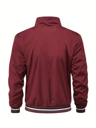 Stanton - Lässige Stehkragen Zip Up Jacke