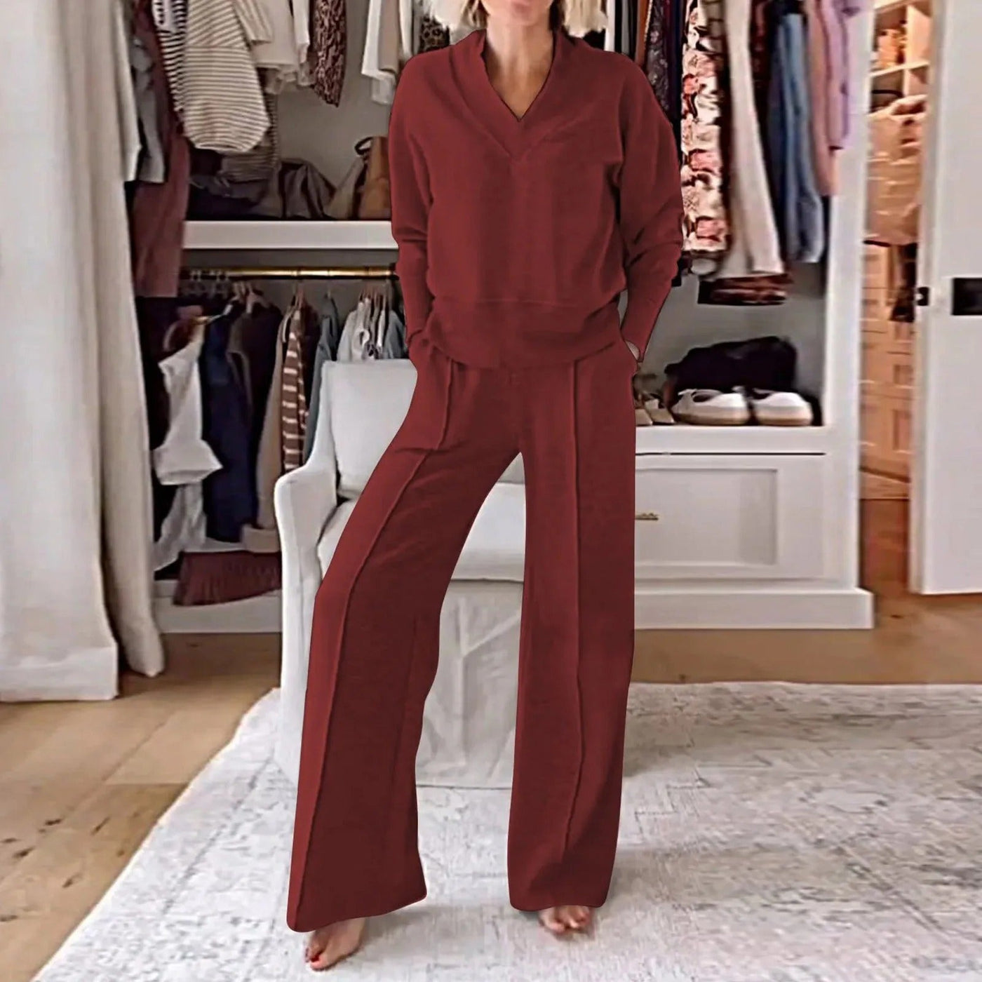 Hanna - Bequemes Oberteil Und Hosenset