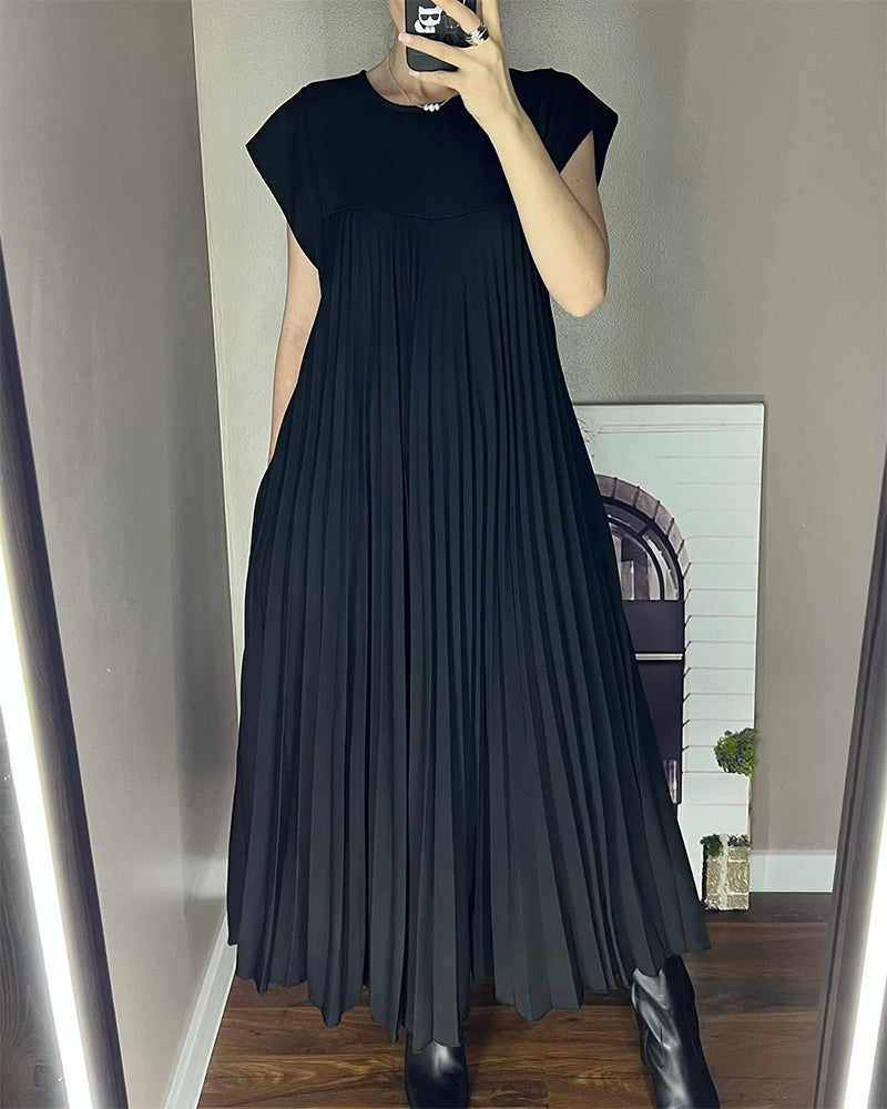 Falten-Maxikleid für Damen – Saela