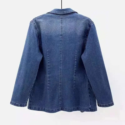Damen Jeansblazer mit Knöpfen und Taschen