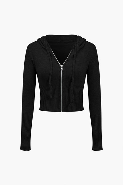 Ava | Strick-Set mit Kapuzenjacke & Schlaghose