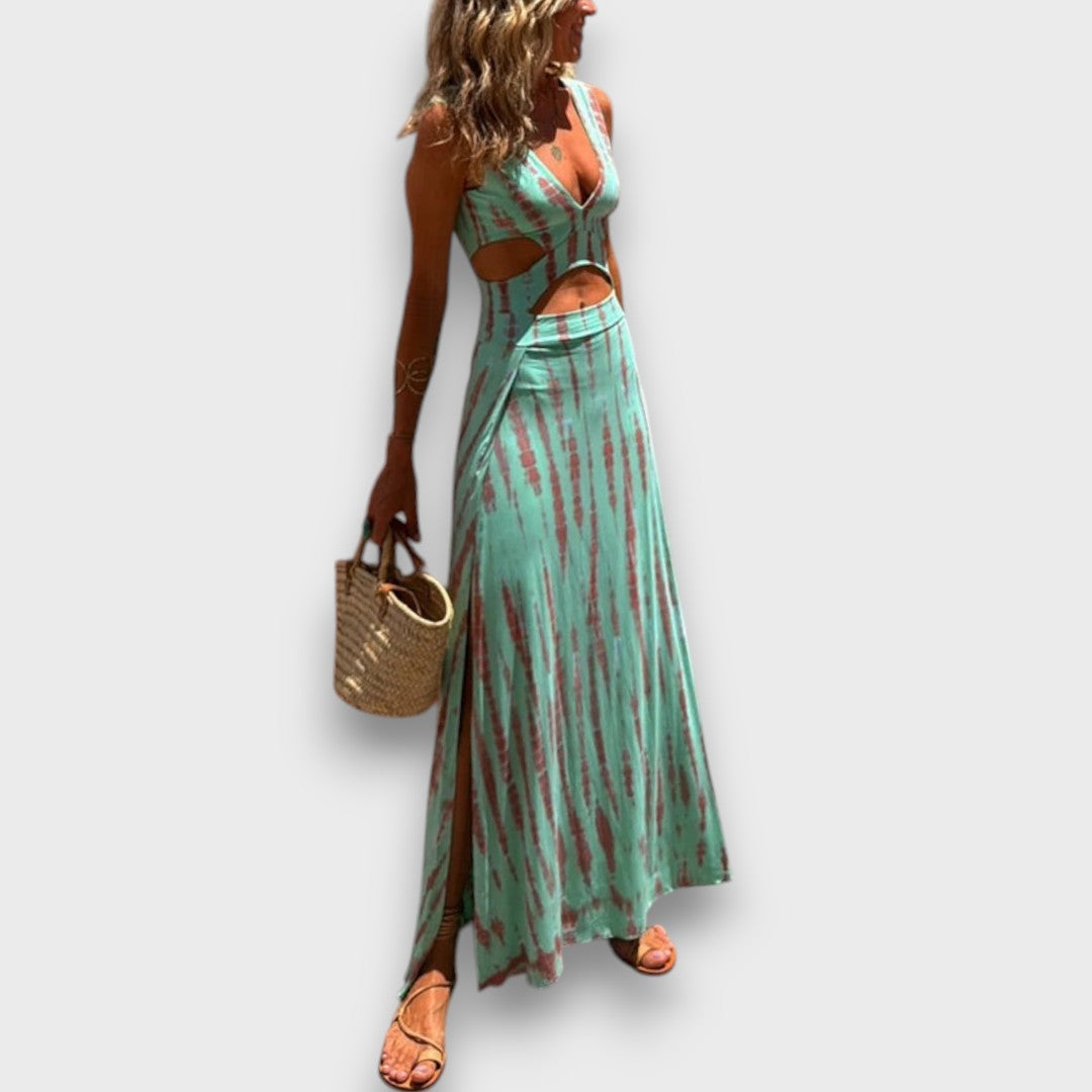 Iselda – Maxi Sommerkleid mit Cut-Out-Design