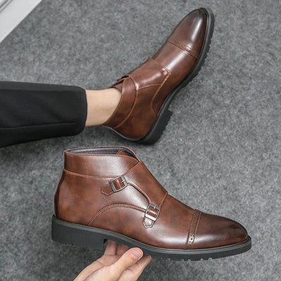 Darell - Doppelmonk-Stiefel mit Riemen