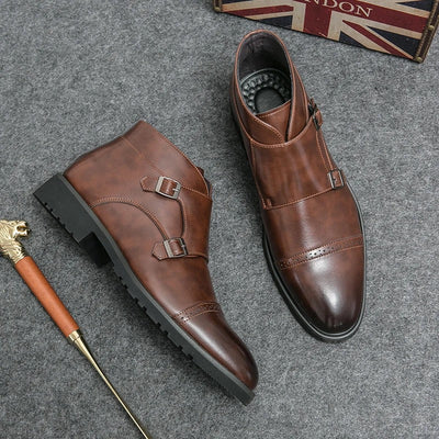 Darell - Doppelmonk-Stiefel mit Riemen