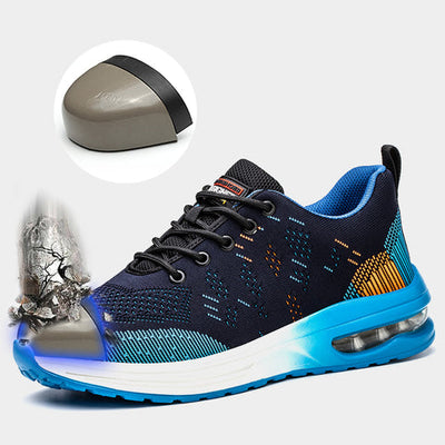 SafeSneakers Blue Air – Sicherheitsschuh, Sportschuh, Arbeitsschuh, Kunststoff, Stahlkappe