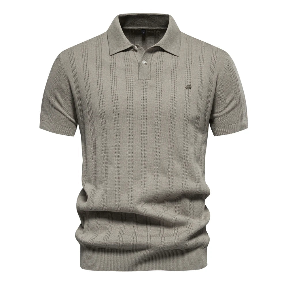 Benles | Stylish Stripe Poloshirt Gestrickt