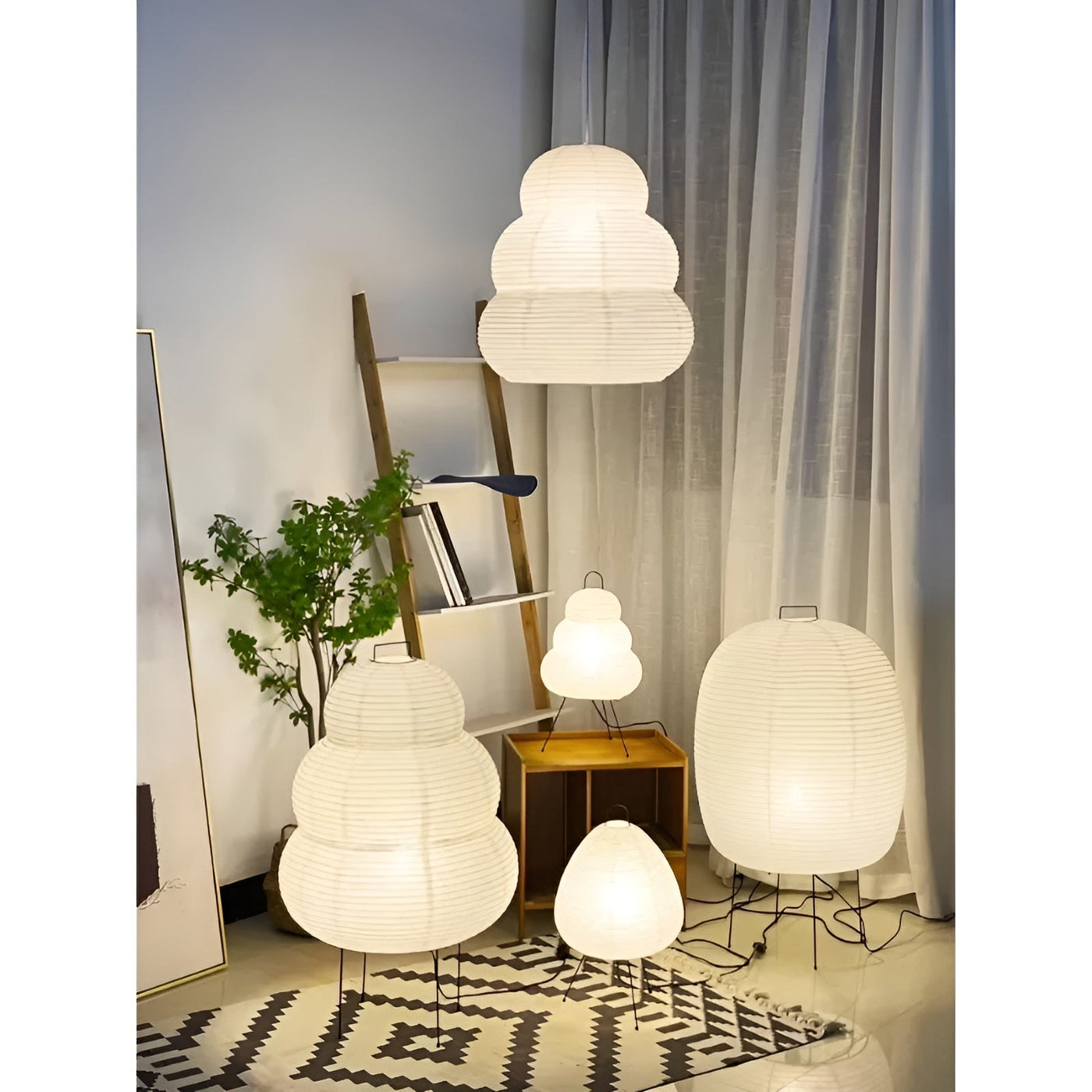 LucaLumen | Wabi-Sabi LED-Stehlampe aus Reispapier – Zeitloses Design mit Natürlicher Ästhetik