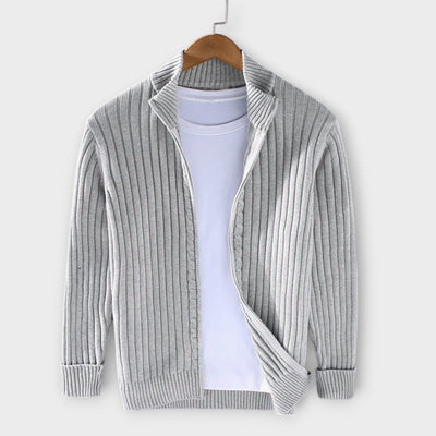 Kasper | Stylische gerippte leichte Strickjacke für Männer