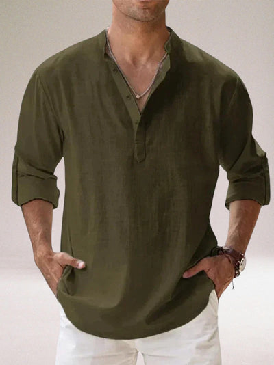 Oronzo™ | Elegantes Leinenhemd mit Knöpfen