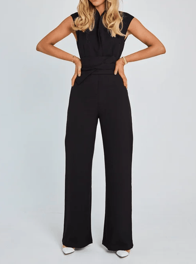 Xenia - Damen ärmellose Jumpsuit mit weiten Beinen