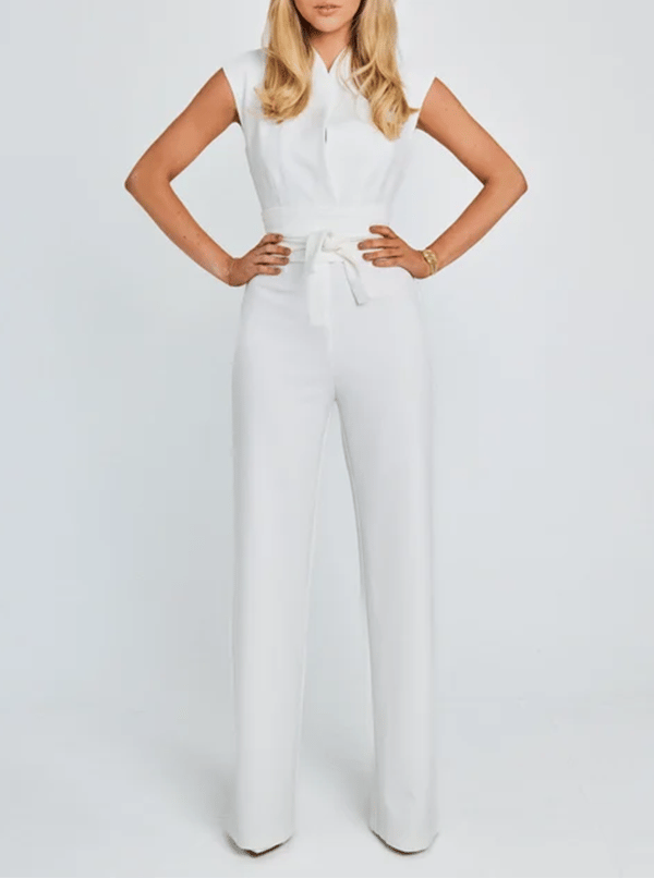 Xenia - Damen ärmellose Jumpsuit mit weiten Beinen